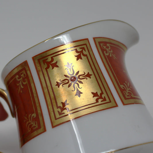 Creamer, Sango, Cumberland Pattern, Gold & Rust Red Panels, Vintage Japan