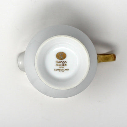 Creamer, Sango, Cumberland Pattern, Gold & Rust Red Panels, Vintage Japan