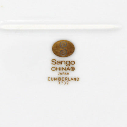 Serving Platter, Sango, Cumberland Pattern, Gold & Rust Red Panels, Vintage Japan 12"