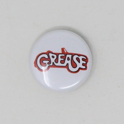 Pinback, Mini Pinback Button, Movies: Indiana Jones, Top Gun & Grease, Set of 3, Vintage