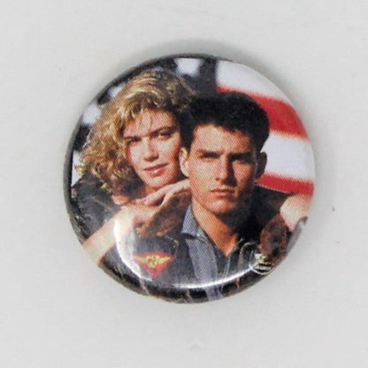 Pinback, Mini Pinback Button, Movies: Indiana Jones, Top Gun & Grease, Set of 3, Vintage