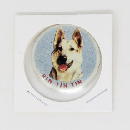 Pinback, Mini Pin, Rin Tin Tin Dog, Screen Gems TV Series, Vintage, SOLD