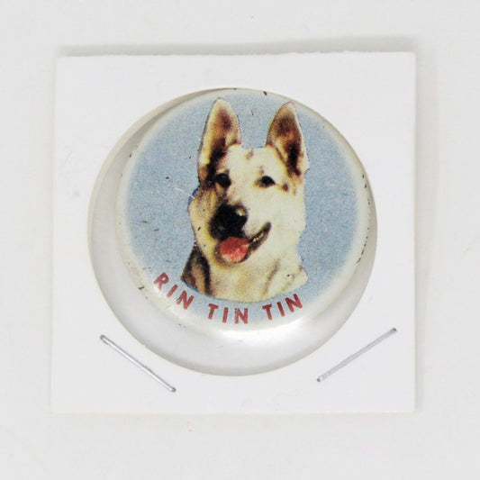 Pinback, Mini Pin, Rin Tin Tin Dog, Screen Gems TV Series, Vintage, SOLD