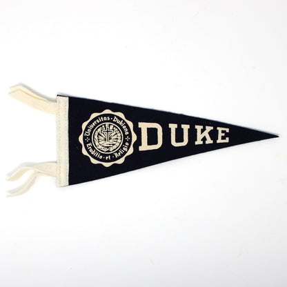 Pennant, School Pennant, Duke University Collectible, Wool Felt, Vintage 8.75"
