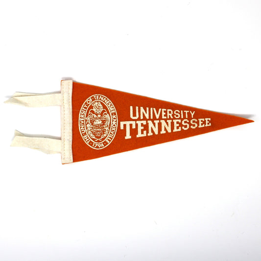 Pennant, School Pennant, University of Tennessee Collectible, Wool Felt, Vintage 8.75", SOLD