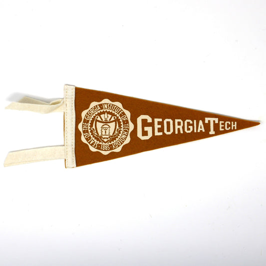 Pennant, School Pennant, Georgia Tech University Collectible, Felt Pennant, Vintage 8.75"