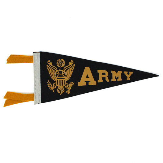 Pennant, Army, Armed Forces Collectible, Wool Felt, Vintage 8.75"