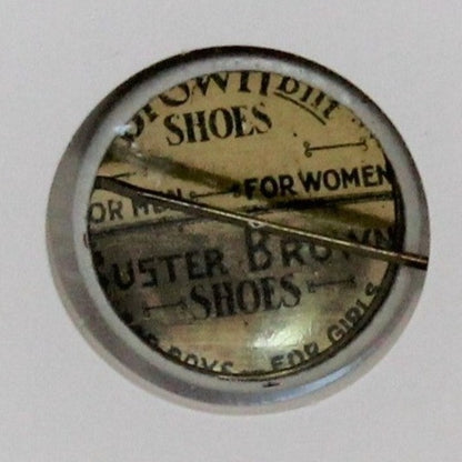 Pinback, Buster Brown,Shoes, Brownbilt Club Pin Advertising Button, Vintage