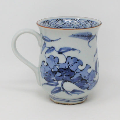 Mug, Fitz & Floyd, Yamadori Pattern, Blue Bird on Branch, Sometsuke Japan, Vintage