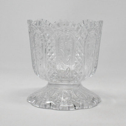 Candle Holder, Avon, Pressed Glass, Daisy and Diamond, Fostoria Pattern Vintage