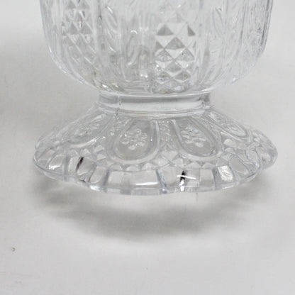 Candle Holder, Avon, Pressed Glass, Daisy and Diamond, Fostoria Pattern Vintage