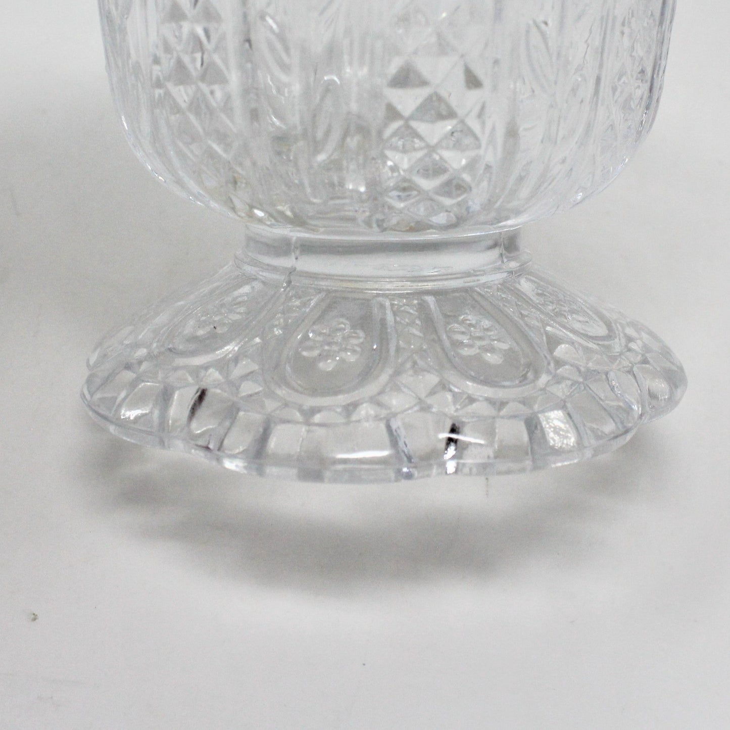 Candle Holder, Avon, Pressed Glass, Daisy and Diamond, Fostoria Pattern Vintage