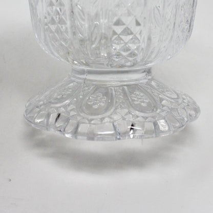 Candle Holder, Avon, Pressed Glass, Daisy and Diamond, Fostoria Pattern, Vintage