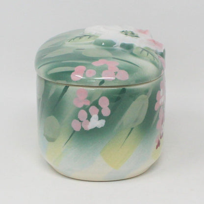 Trinket Box & Tray, Vanity Set, Vohann of California, Camille Green Floral, Vintage