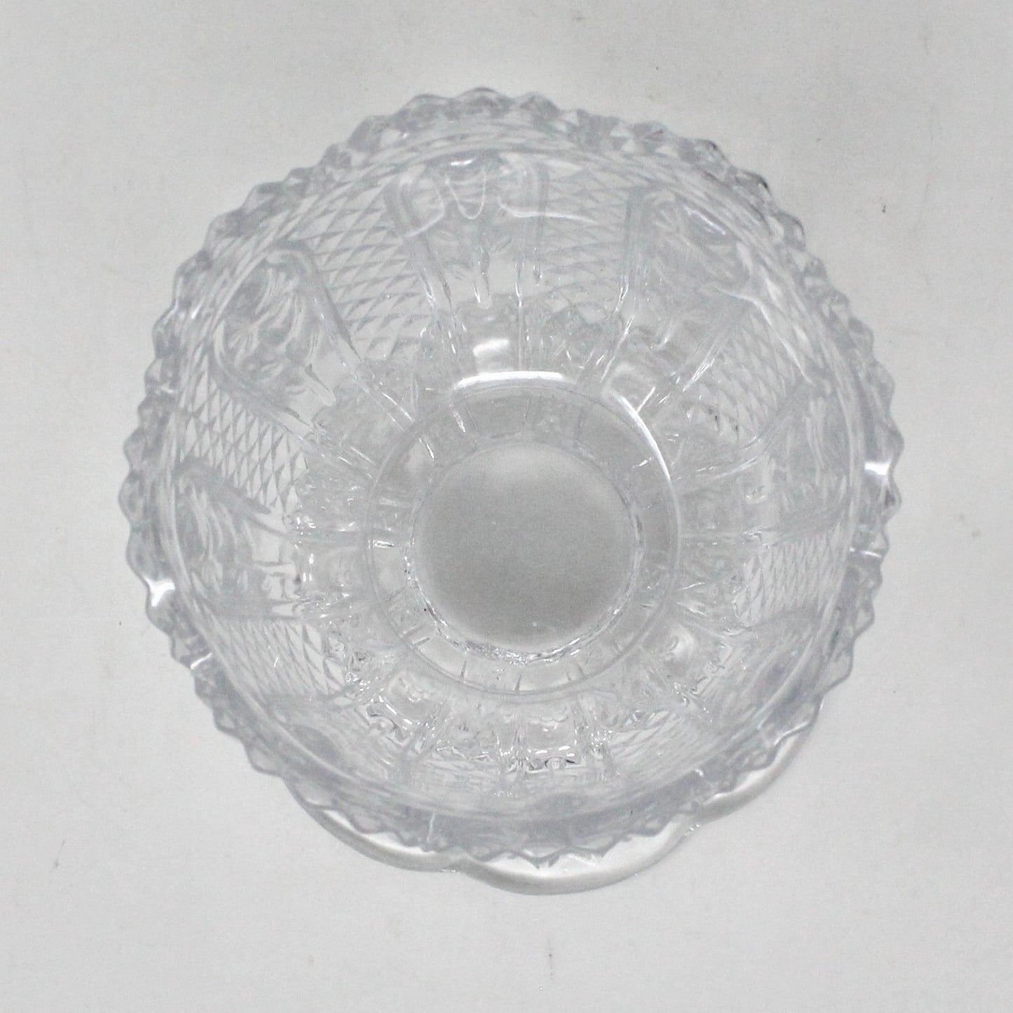 Candle Holder, Avon, Pressed Glass, Daisy and Diamond, Fostoria Pattern, Vintage