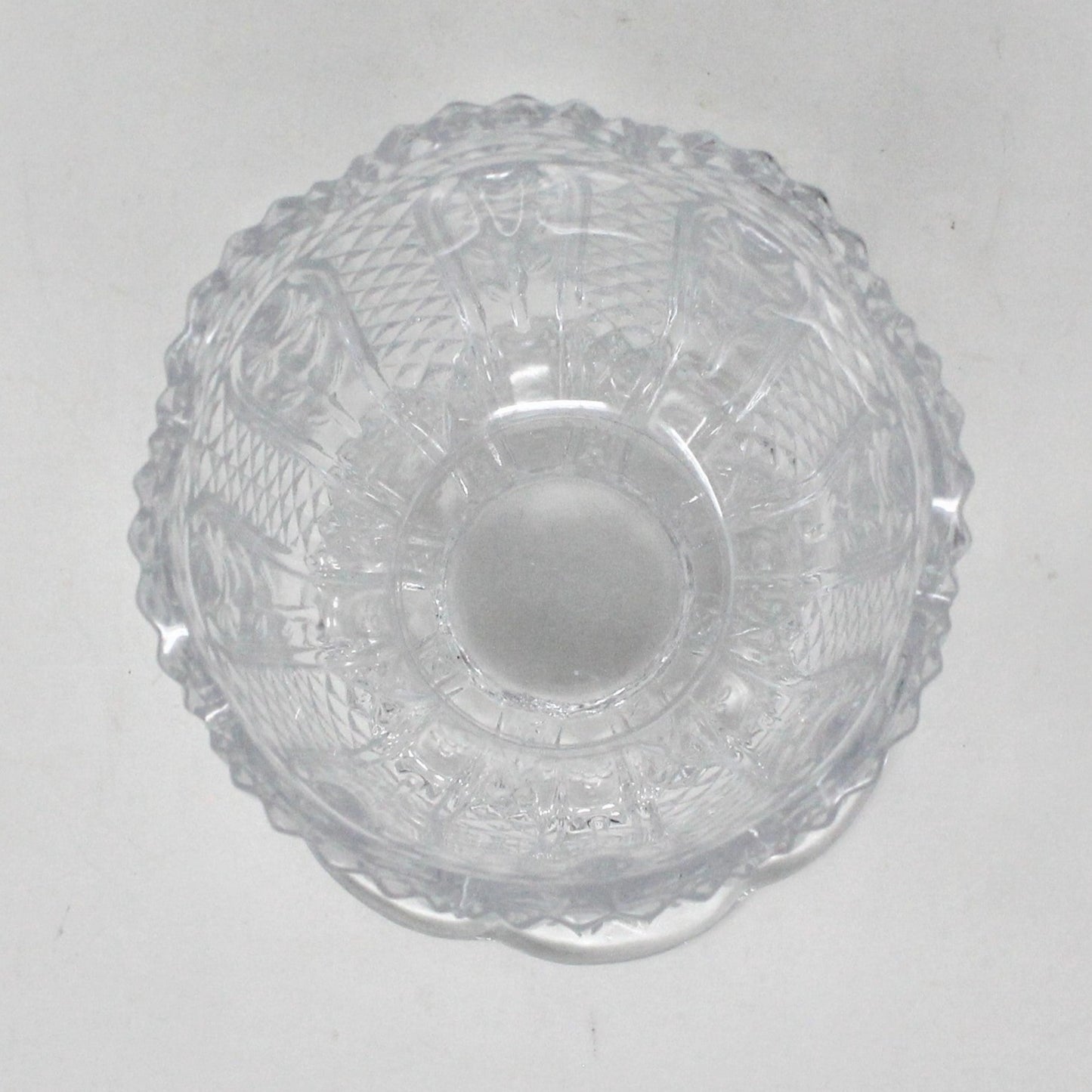 Candle Holder, Avon, Pressed Glass, Daisy and Diamond, Fostoria Pattern Vintage