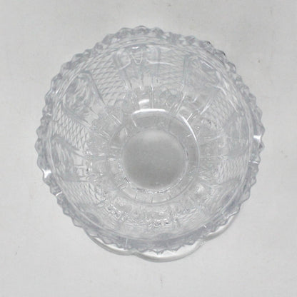 Candle Holder, Avon, Pressed Glass, Daisy and Diamond, Fostoria Pattern Vintage