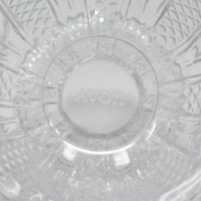 Candle Holder, Avon, Pressed Glass, Daisy and Diamond, Fostoria Pattern Vintage