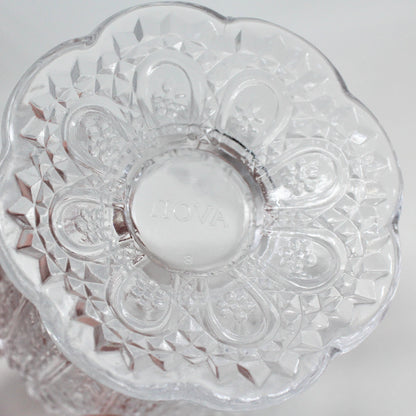 Candle Holder, Avon, Pressed Glass, Daisy and Diamond, Fostoria Pattern Vintage