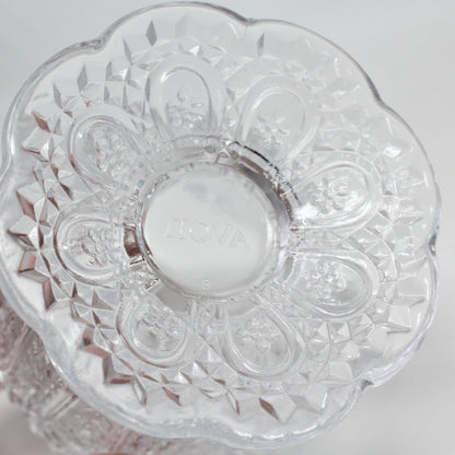 Candle Holder, Avon, Pressed Glass, Daisy and Diamond, Fostoria Pattern, Vintage