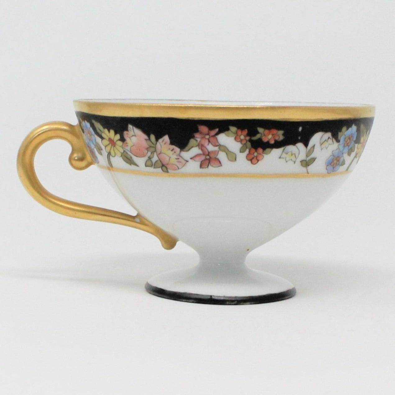 Teacup, CT Altwasser, Hand Painted Florals, Set of 2, Czechoslovakia, Antique