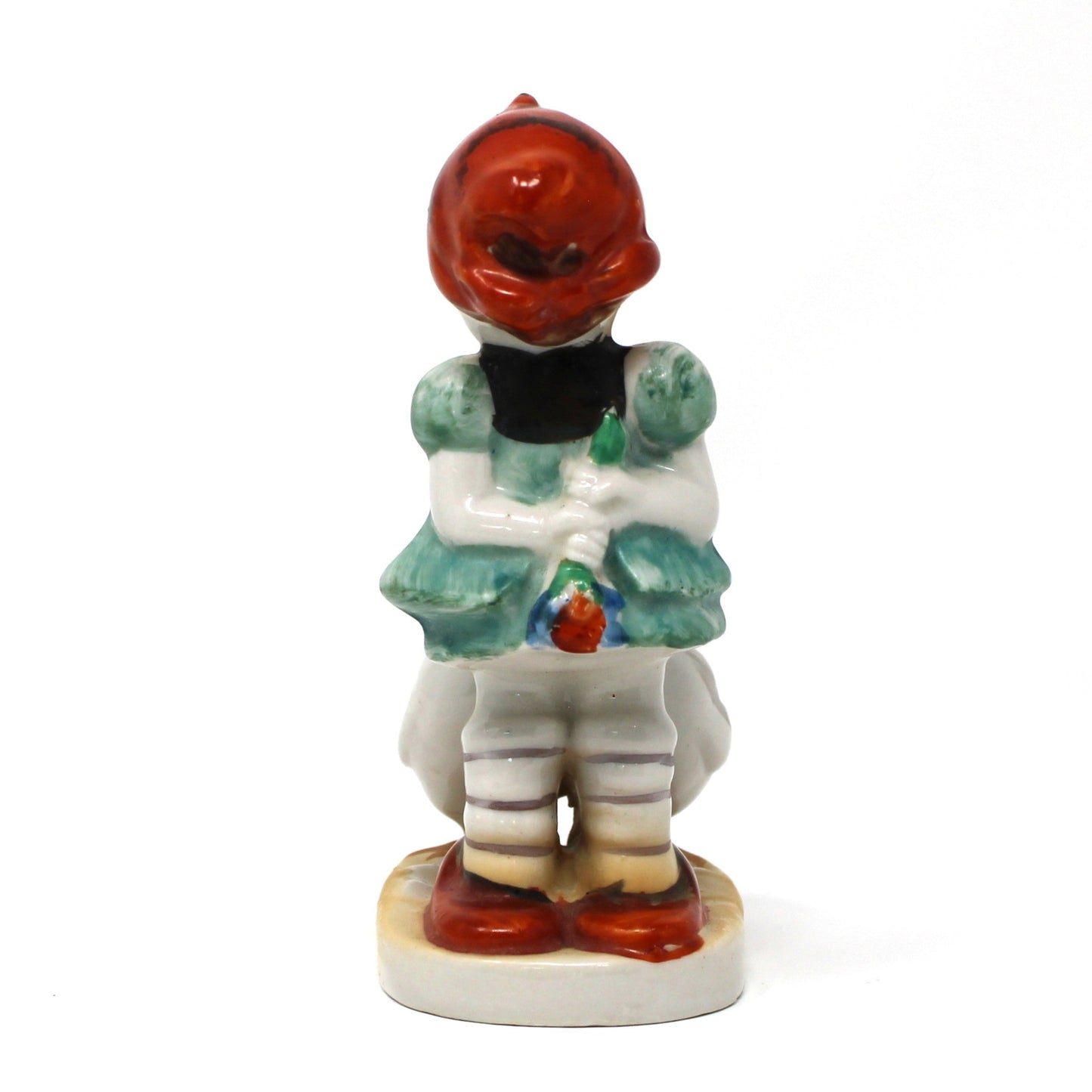 Figurine, Goose Girl, Hummel Style Girl with Geese, Hand Painted Japan Porcelain, Vintage