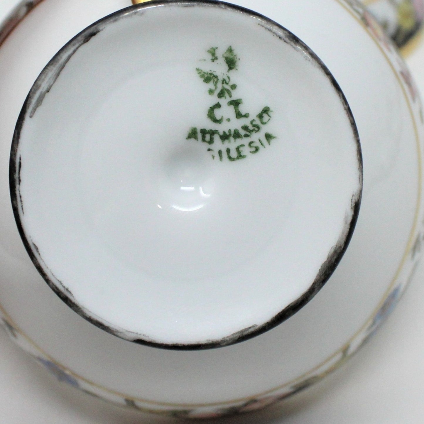 Teacup, CT Altwasser, Hand Painted Florals, Set of 2, Czechoslovakia, Antique