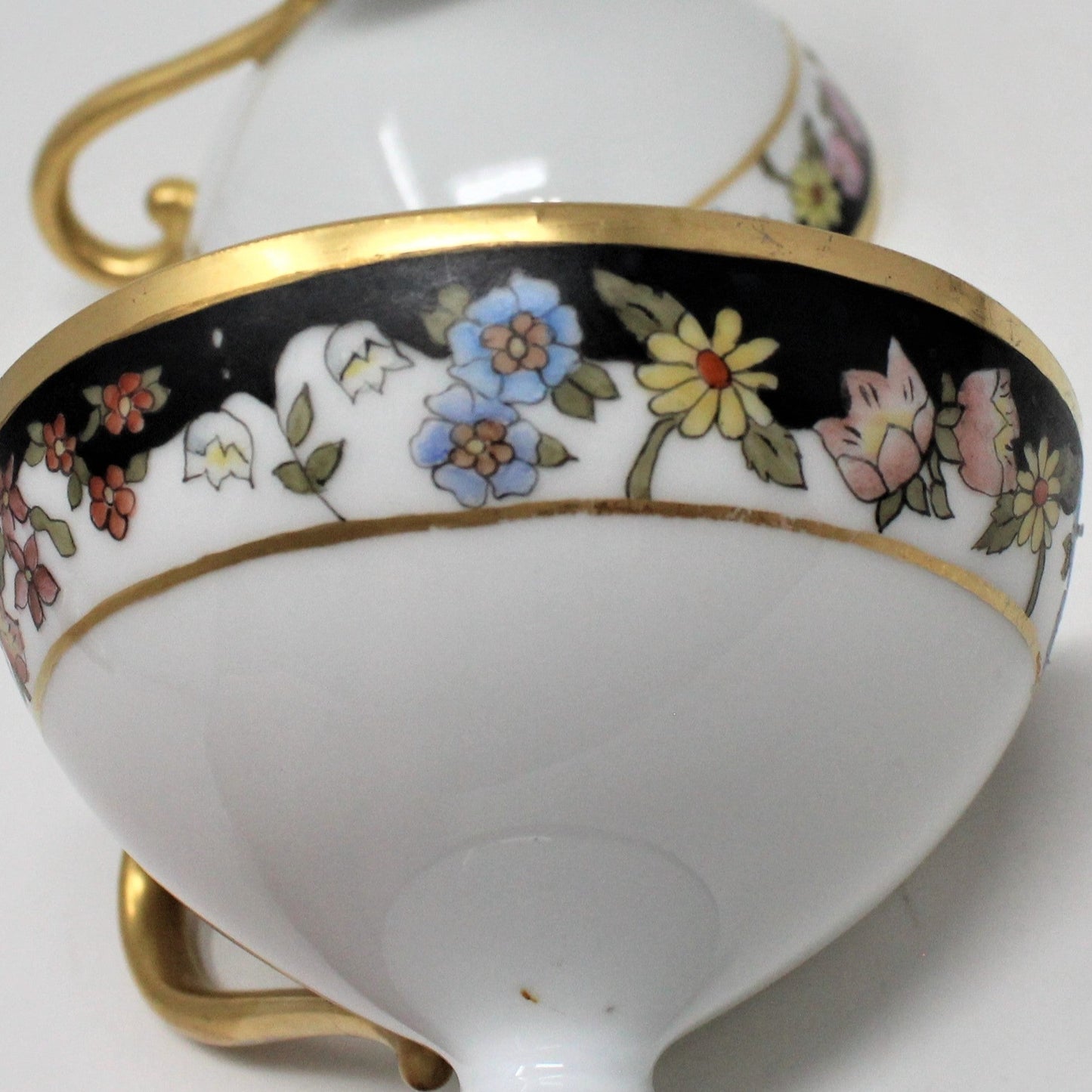 Teacup, CT Altwasser, Hand Painted Florals, Set of 2, Czechoslovakia, Antique