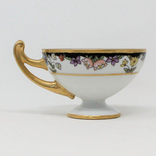 Teacup, EPIAG, Hand Painted Florals, Czechoslovakia, Vintage