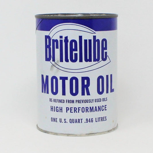 Coin Bank, Britelube Motor Oil Tin Quart Can, Vintage