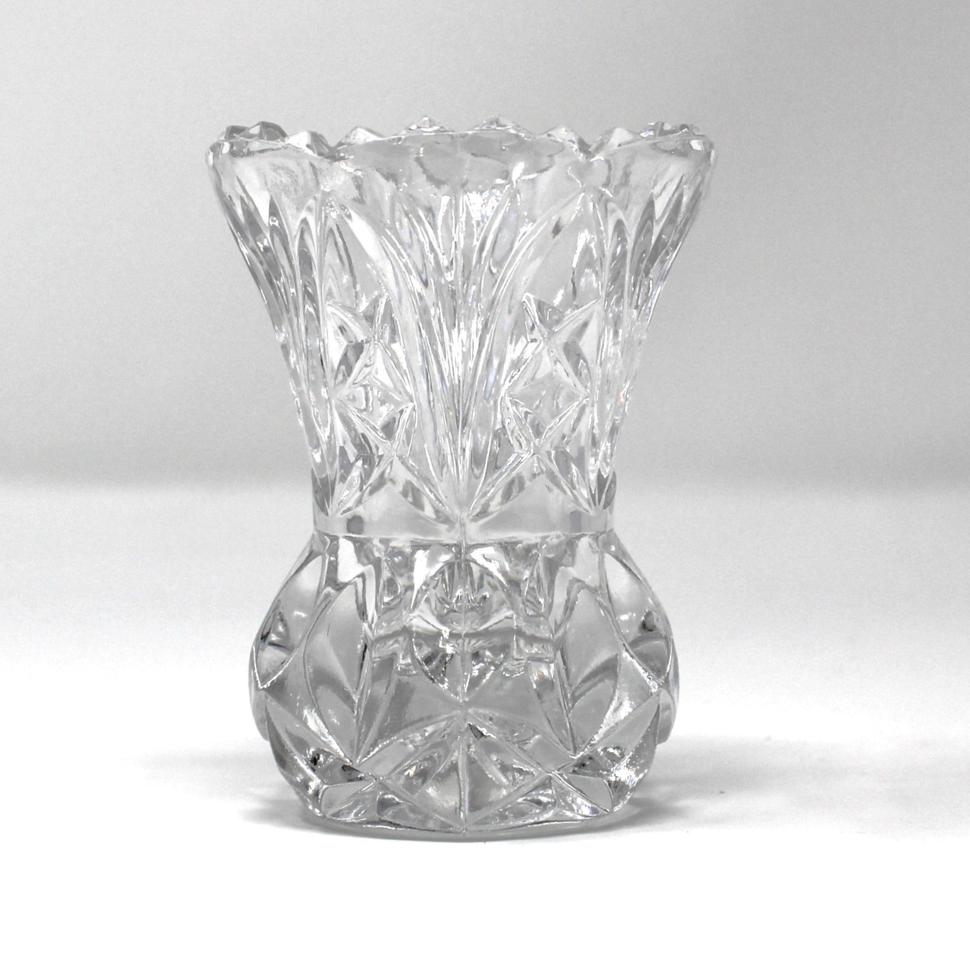Vintage leaded crystal toothpick holder by Zajekar in their Brahms pattern.  