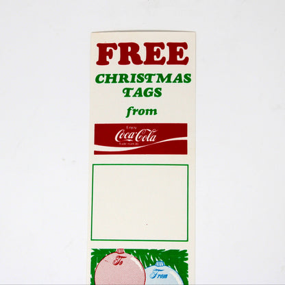 Vintage Coca-Cola free Christmas gift tags offer, collectible.
