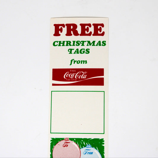 Vintage Coca-Cola free Christmas gift tags offer, collectible.