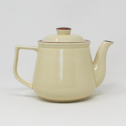 Teapot, Beige and Brown Floral, Japan Ceramic, Vintage