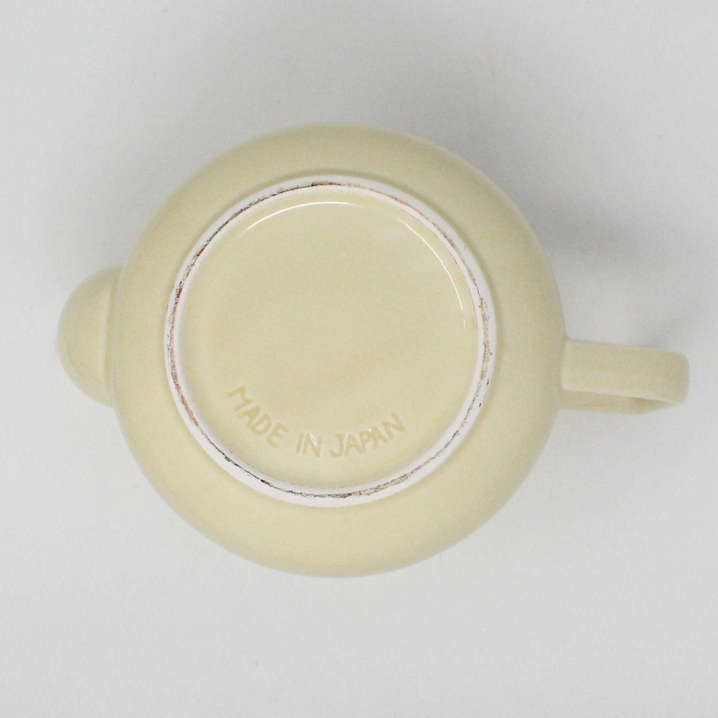 Teapot, Beige and Brown Floral, Japan Ceramic, Vintage