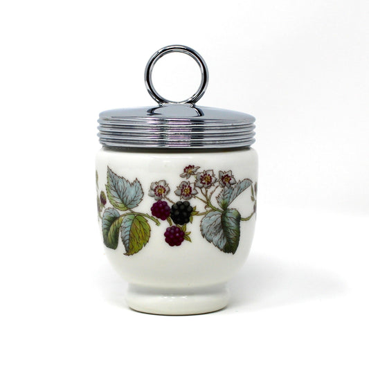 Vintage Egg Coddler from Royal Worcester in Lavinia pattern with berries and leaves.