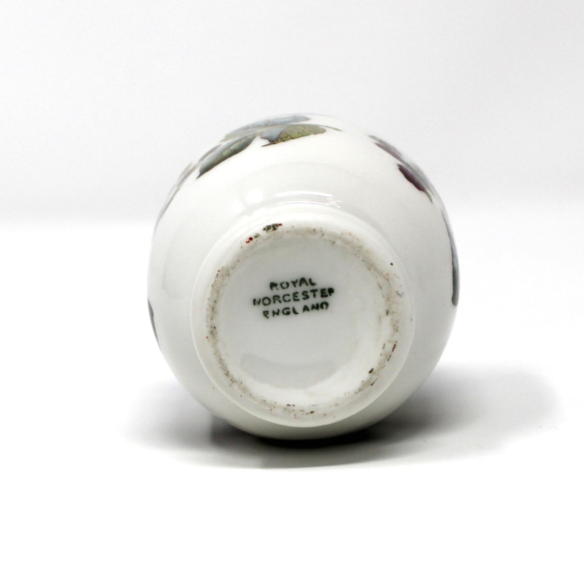 Bottom view of Royal Worcester egg coddler.