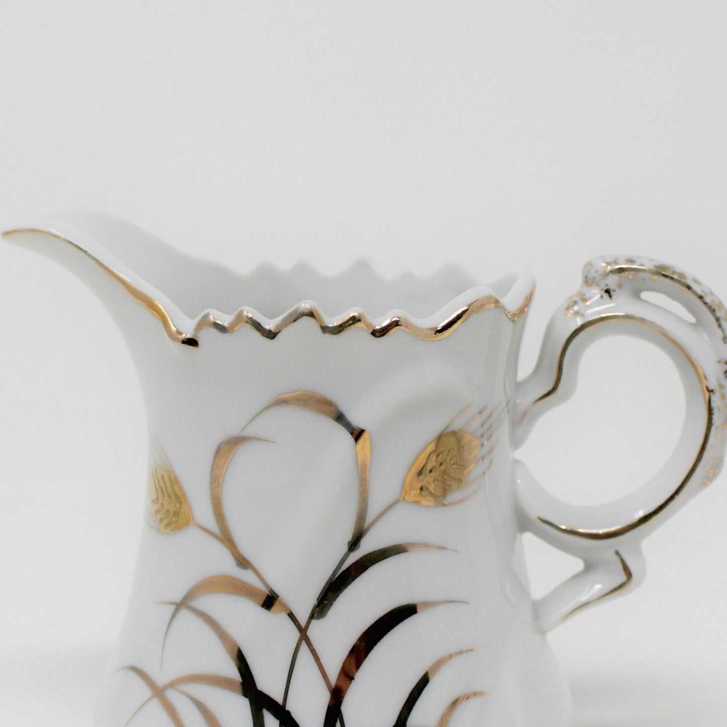 Creamer & Sugar with Lid, Lefton, Wheat 20595, Hand Painted Japan, Vintage