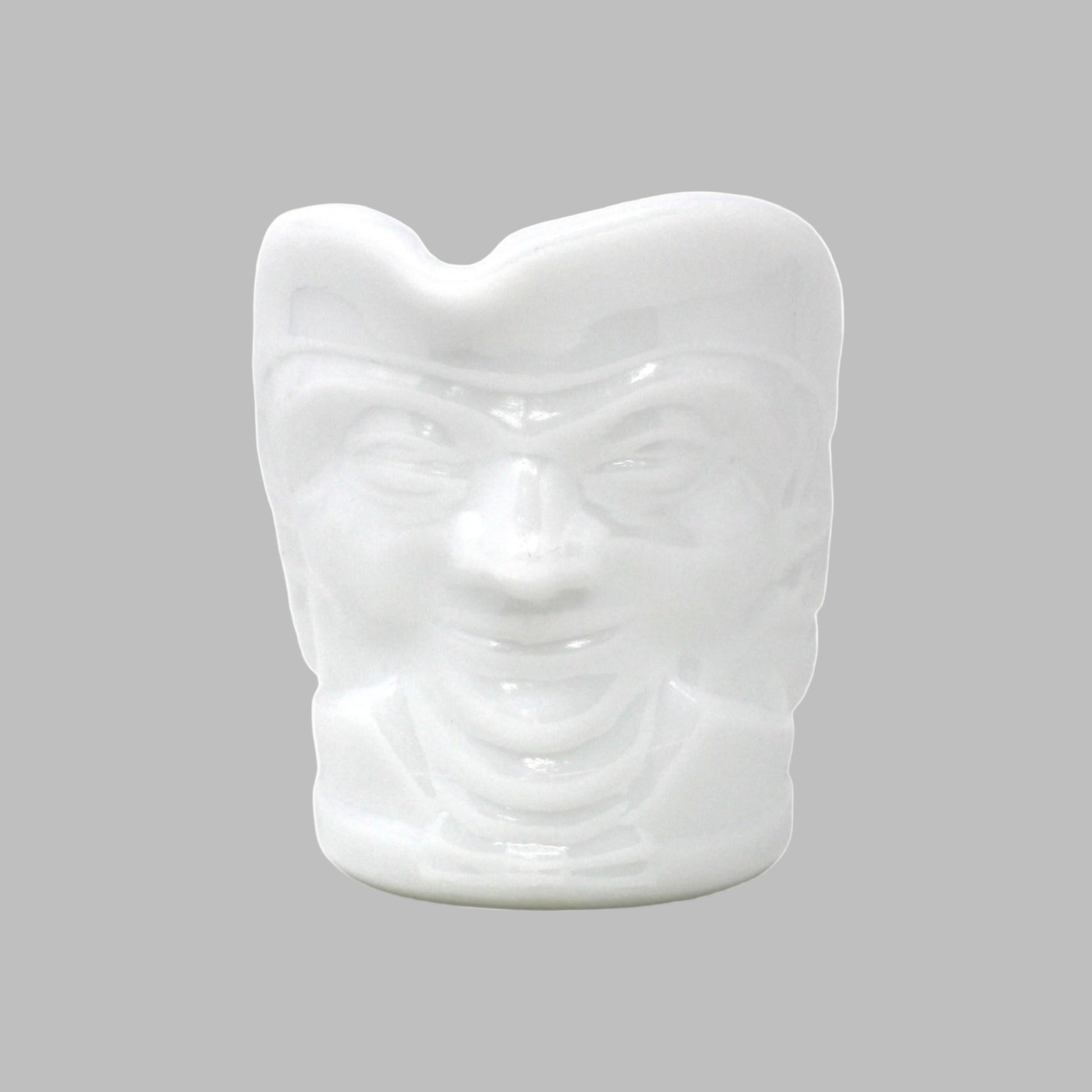 Vintage Milk Glass Toby Jug, Face-shaped creamer by Federal Glass