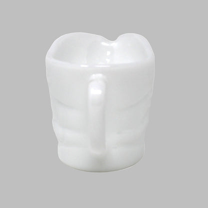 White ceramic mug on a white background