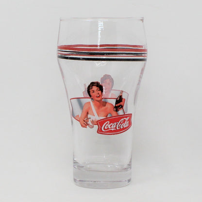 Coca Cola Bell Glass, 1950's Lady in White Swimsuit, 2004