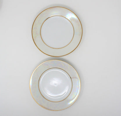 Breakfast Set, M Z Czechoslovakia, Iridescent, 6 Pieces, Vintage