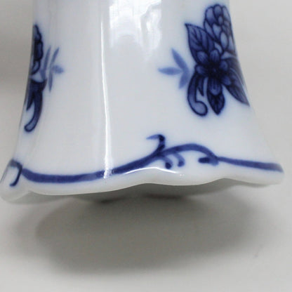 Salt and Pepper Shakers, Cracker Barrel, Blue and White, Flow Blue Style Porcelain, SOLD