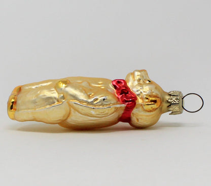 Ornament, Whitehurst, Figural Bear with Red Bow, Vintage Germany