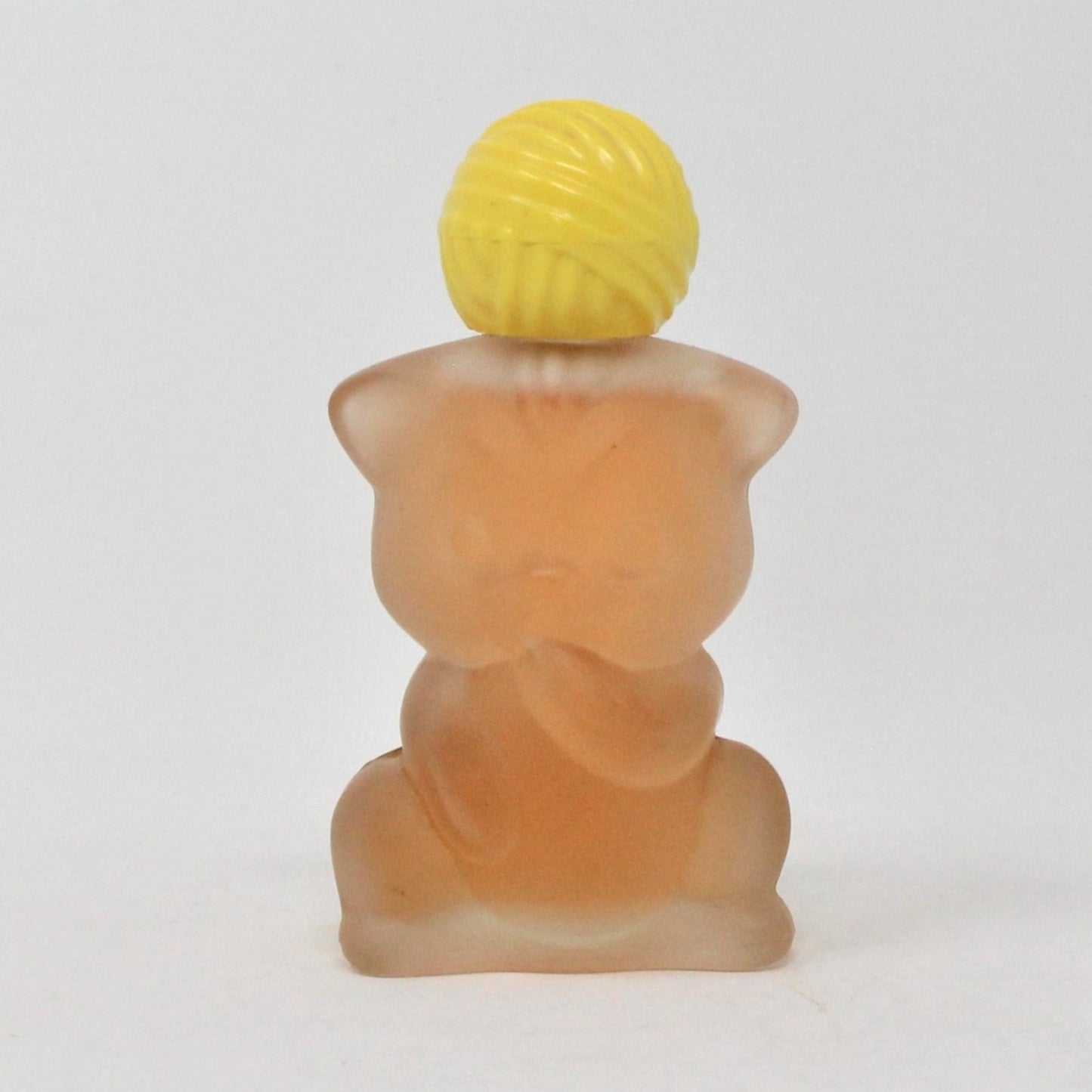 Perfume Bottle, Avon, Mini Kitten with Yellow Yarn Ball, Full Roses, Roses Cologne, Vintage Collectible