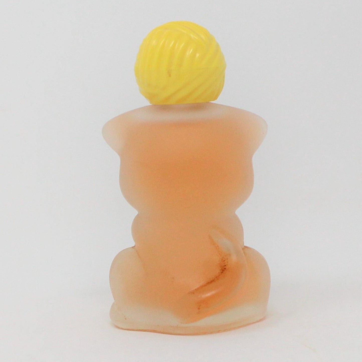 Perfume Bottle, Avon, Mini Kitten with Yellow Yarn Ball, Full Roses, Roses Cologne, Vintage Collectible