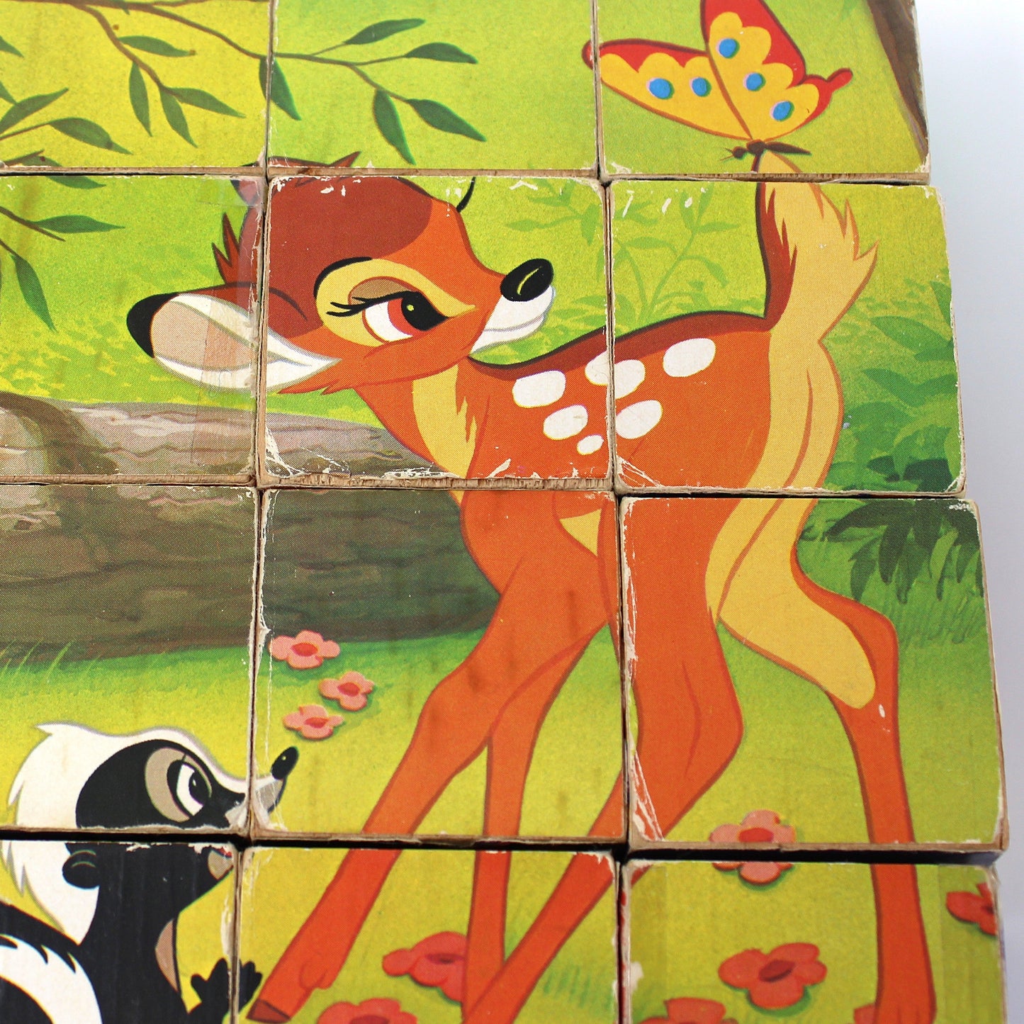 Wooden Blocks, Children's Disney Learning Blocks, Snow White, Cinderella, Bambi, Peter Pan, Jungle Book, Winnie the Pooh, Vintage, SOLD
