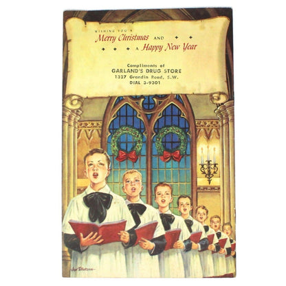 Sheet Music / Lead Sheet, Carols for Christmas, Vintage Litho Advertisement, RARE