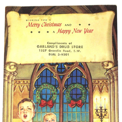 Songbook / Lead Sheet, Carols for Christmas, Vintage Litho Advertisement, RARE