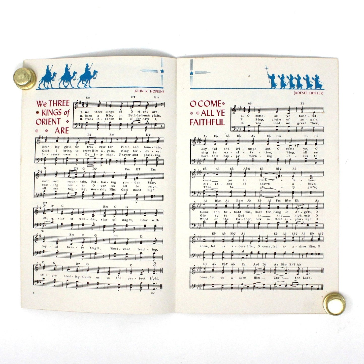 Sheet Music / Lead Sheet, Carols for Christmas, Vintage Litho Advertisement, RARE